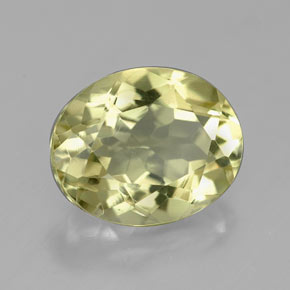 Quartzo amarelo natural 3,78ct, corte oval, VVS