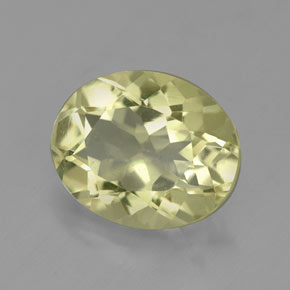 Quartzo amarelo natural 3,43ct, corte oval, VVS