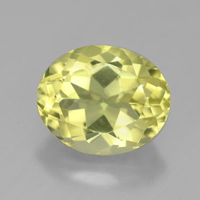 Quartzo amarelo natural 3,75ct, corte oval, VVS