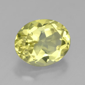 Quartzo amarelo natural 3,75ct, corte oval, VVS