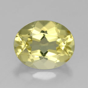 Quartzo amarelo natural 3,34ct, corte oval, VVS