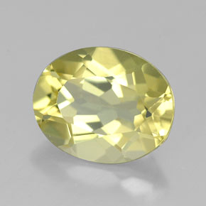 Quartzo amarelo natural 3,34ct, corte oval, VVS