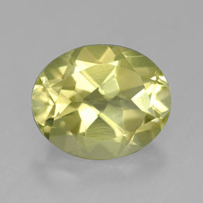 Quartzo amarelo natural 3,73ct, corte oval, VVS