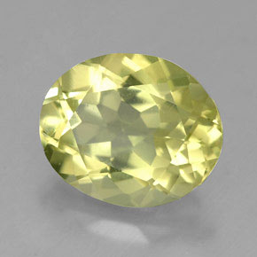Quartzo amarelo natural 3,40ct, corte oval, VVS