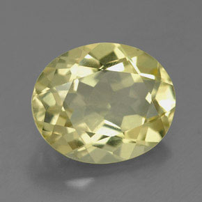 Quartzo amarelo natural 3,19ct, corte oval, VVS