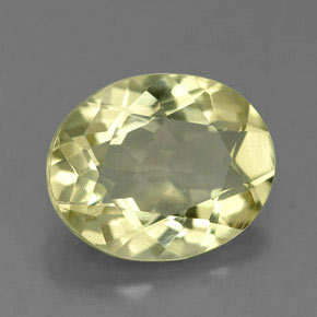 Quartzo amarelo natural 3,07ct, corte oval, VVS