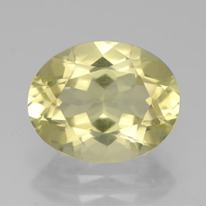 Quartzo amarelo natural 2,92ct, corte oval, VVS
