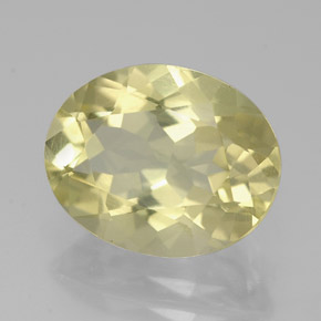 Quartzo amarelo natural 2,92ct, corte oval, VVS