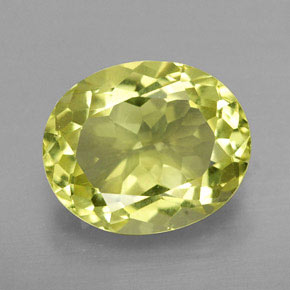 Quartzo Limão Natural 4.35ct, Corte Oval, VVS