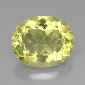 Quartzo amarelo natural 4,65ct, corte oval, VVS
