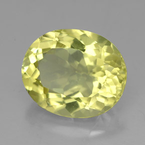 Quartzo amarelo natural 4,65ct, corte oval, VVS