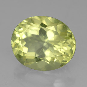 Quartzo amarelo natural 5,07ct, corte oval, VVS