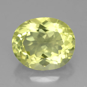 Quartzo amarelo natural 4,59ct, corte oval, VVS