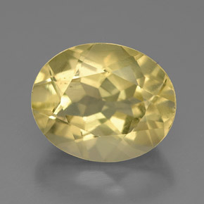 Quartzo amarelo natural 3,66ct, corte oval, VVS-VS