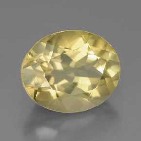 Quartzo amarelo natural 3,66ct, corte oval, VVS-VS