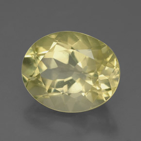 Quartzo amarelo natural 3,42ct, corte oval, VVS