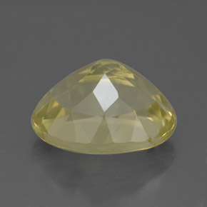 Quartzo amarelo natural 3,42ct, corte oval, VVS