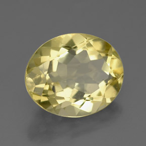 Quartzo amarelo natural 3,10ct, corte oval, VVS-VS