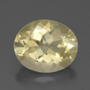 Quartzo amarelo natural 3,43ct, corte oval, VS