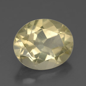 Quartzo amarelo natural 3,43ct, corte oval, VS