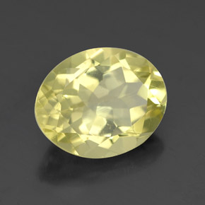 Quartzo amarelo natural 3,20ct, corte oval, VVS-VS