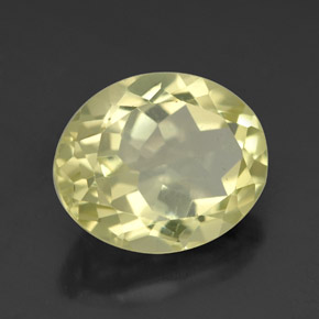 Quartzo amarelo natural 3,31ct, corte oval, VVS-VS