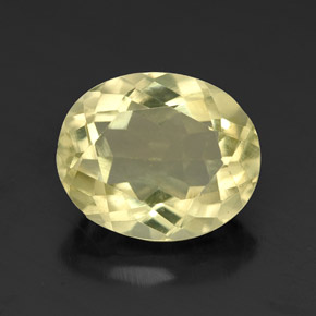 Quartzo amarelo natural 3,45ct, corte oval, VVS-VS