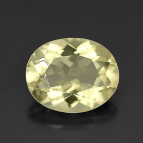 Quartzo amarelo natural 3,38ct, corte oval, VVS-VS
