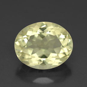 Quartzo amarelo natural 3,95ct, corte oval, VS
