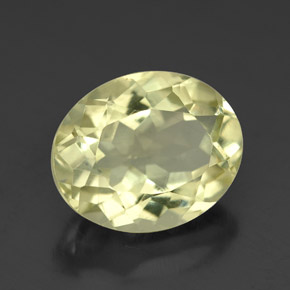 Quartzo amarelo natural 3,95ct, corte oval, VS