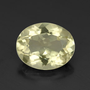 Quartzo amarelo natural 3,41ct, corte oval, VVS