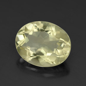 Quartzo amarelo natural 3,41ct, corte oval, VVS