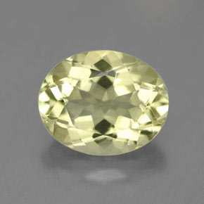 Quartzo amarelo natural 3,85ct, corte oval, VVS