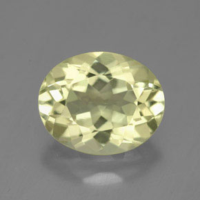 Quartzo amarelo natural 3,91ct, corte oval, VVS