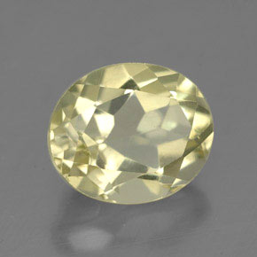 Quartzo amarelo natural 4,22ct, corte oval, VVS