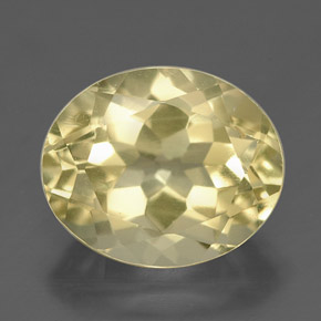 Quartzo amarelo natural 3,40ct, corte oval, VVS