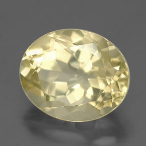 Quartzo amarelo natural 3,40ct, corte oval, VVS