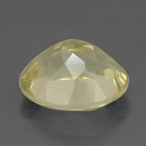 Quartzo amarelo natural 3,40ct, corte oval, VVS