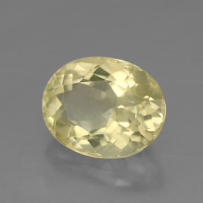 Quartzo amarelo natural 4,25ct, corte oval, VVS-VS