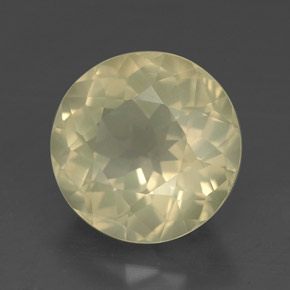 Quartzo amarelo natural 4,38ct, corte redondo, VVS-VS