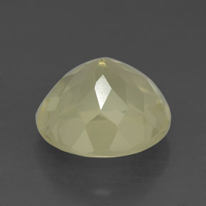 Quartzo amarelo natural 4,38ct, corte redondo, VVS-VS