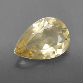 Quartzo amarelo natural 2,62ct, formato de pêra, VVS-VS