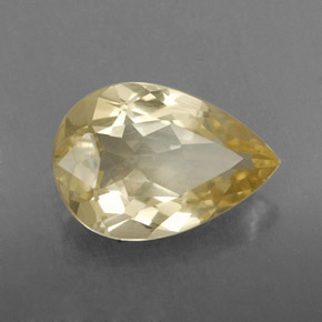 Quartzo amarelo natural 2,62ct, formato de pêra, VVS-VS