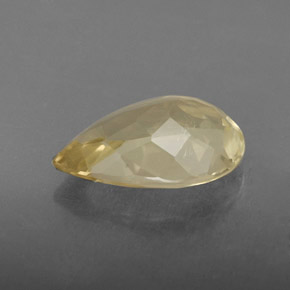 Quartzo amarelo natural 2,62ct, formato de pêra, VVS-VS