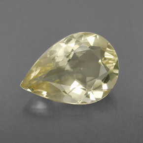 Quartzo amarelo natural 2,46ct, formato de pêra, VS