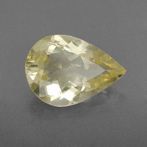 Quartzo amarelo natural 2,46ct, formato de pêra, VS