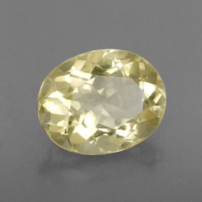 Quartzo amarelo natural 3,12ct, corte oval, VVS