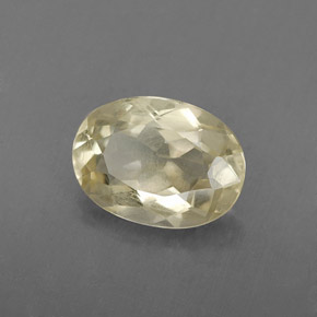 Quartzo amarelo natural 1,69ct, corte oval, VVS