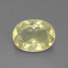 Quartzo amarelo natural 5,04ct, corte oval, VS-SI