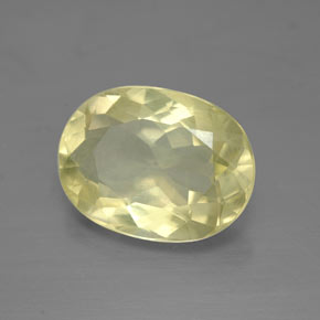 Quartzo amarelo natural 5,04ct, corte oval, VS-SI